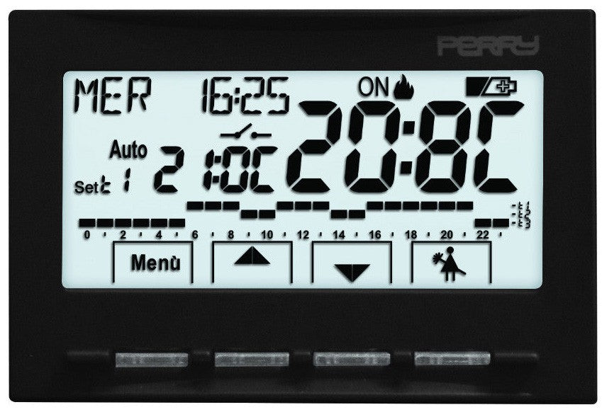 Cronotermostato Perry ad incasso Serie 1CR CDS28