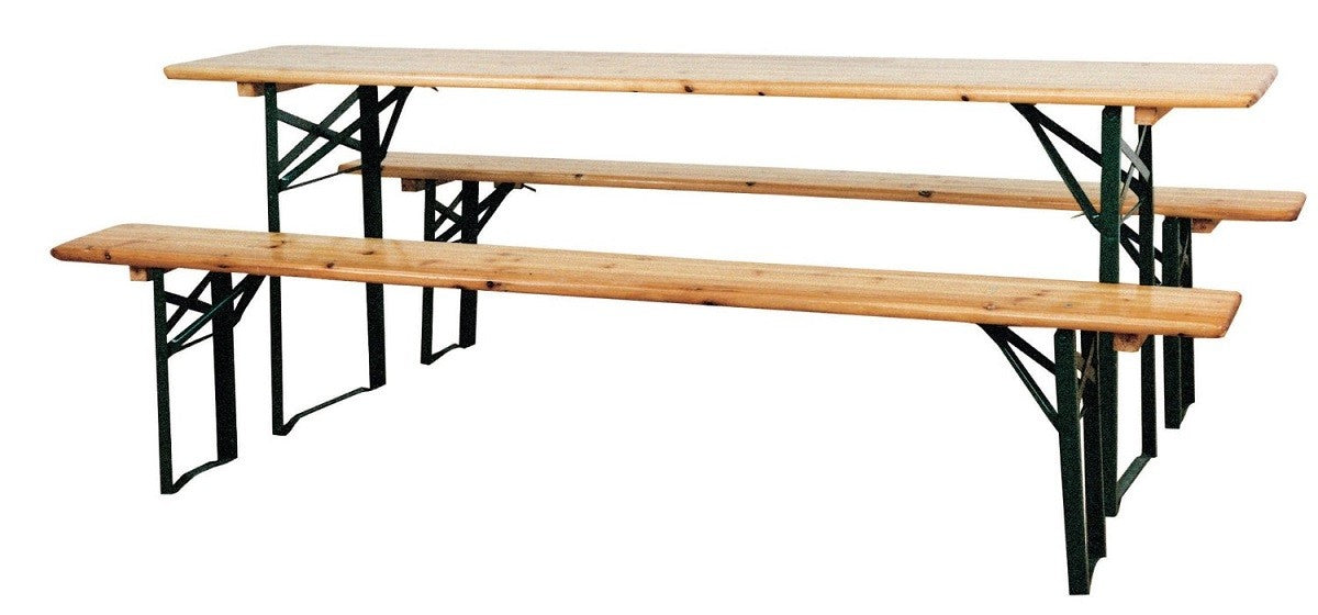 Set birreria in legno cm 220x70x76H