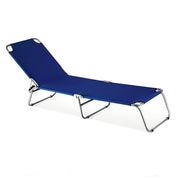 Lettino prendisole in acciaio Mod. Katia colore blu Confezione da 2 Pezzi