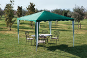 Gazebo in ferro con top in poliestere cm 300x300x250h colore verde