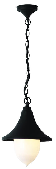 Lanterna da esterno in alluminio con catena cm 25 Serie Parigi colore nero