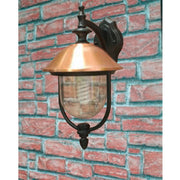 Lanterna da esterno in alluminio e rame con braccio cm 25x28x45h Mod. Copper