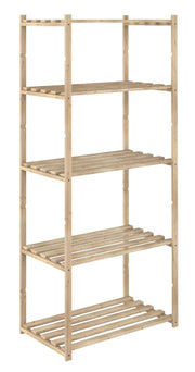 Scaffale in kit in pino 5 ripiani cm 65x40x171h