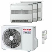 Condizionatore Climatizzatore Toshiba Trial Split Inverter Console Pavimento R-32 13000+13000+13000 BTU RAS-3M26G3AVG-E Wi-Fi Optional