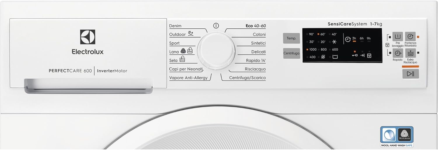 Lavatrice Libera Installazione Caricamento Frontale Electrolux SensiCare Serie 600 EW6S507W 7 kg Bianco Classe B