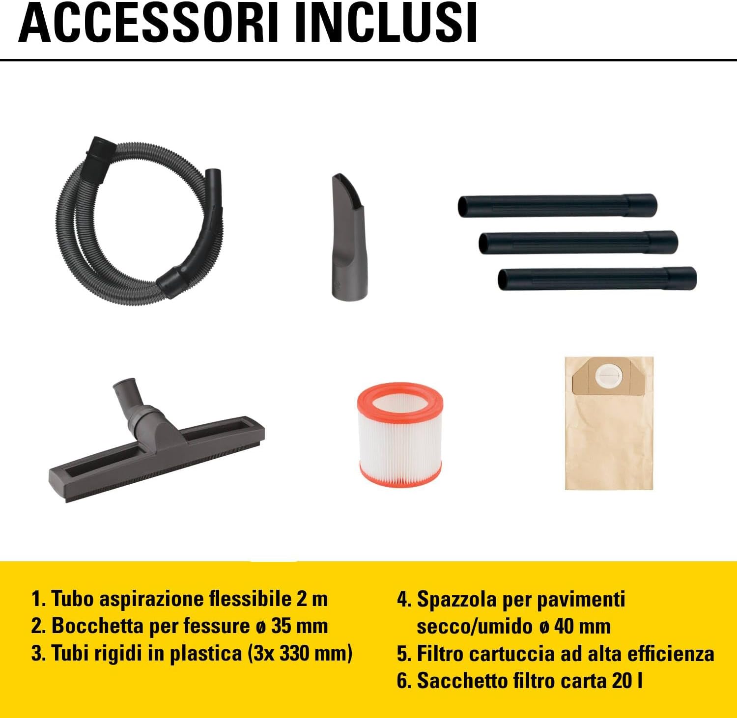 STANLEY Aspiratore Solidi e Liquidi Modello SXVC20PE 1,2 kW Da 20L