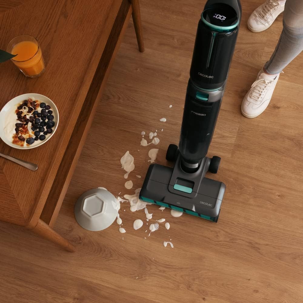 Lavapavimenti 2in1 Senza Filo Cecotec FreeGo Wash&Vacuum 250W 700ml Nero