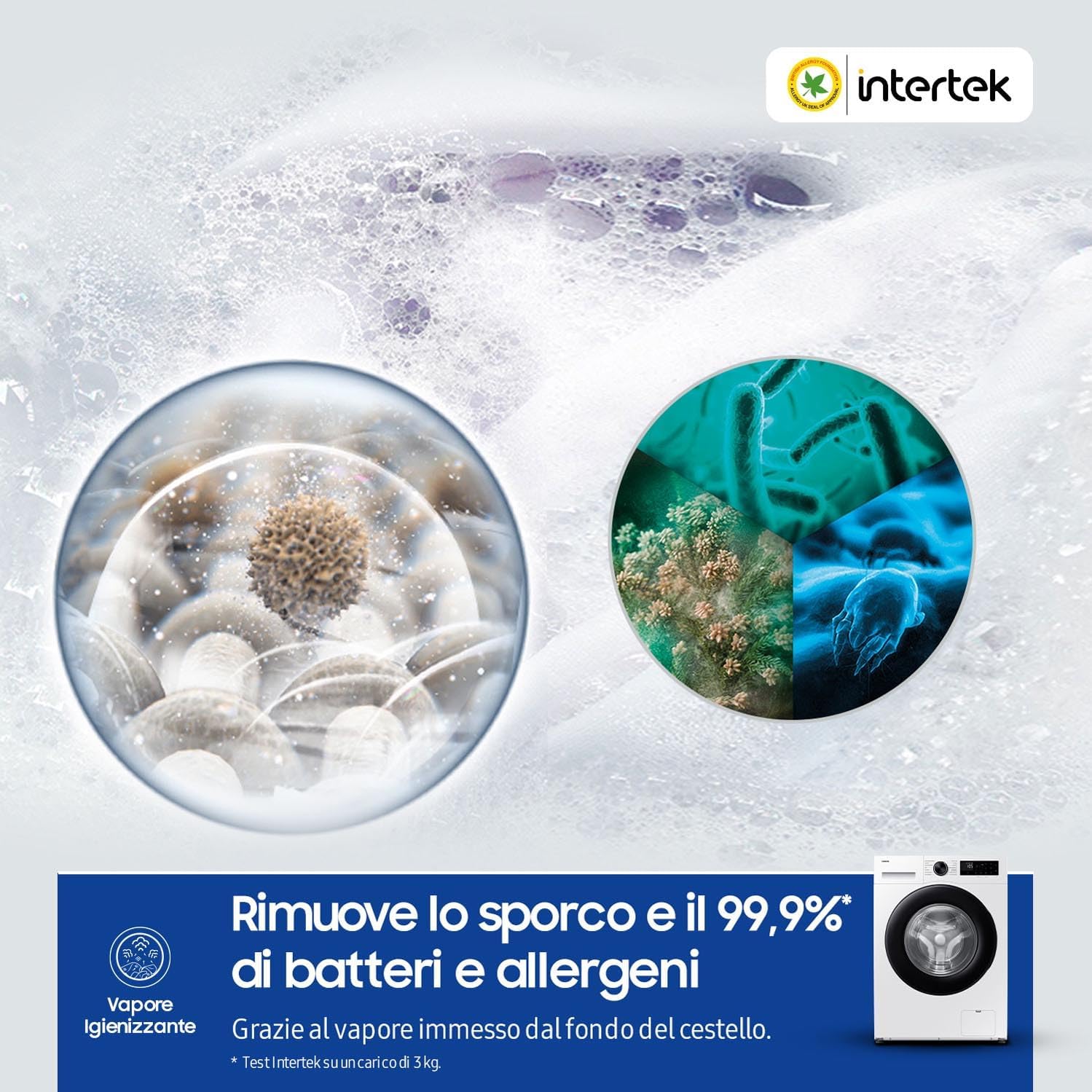 Lavatrice Libera Installazione Carico Frontale Samsung Crystal Clean Slim WW90DG5G34AEET 9 Kg 1400 Giri/Min Classe A