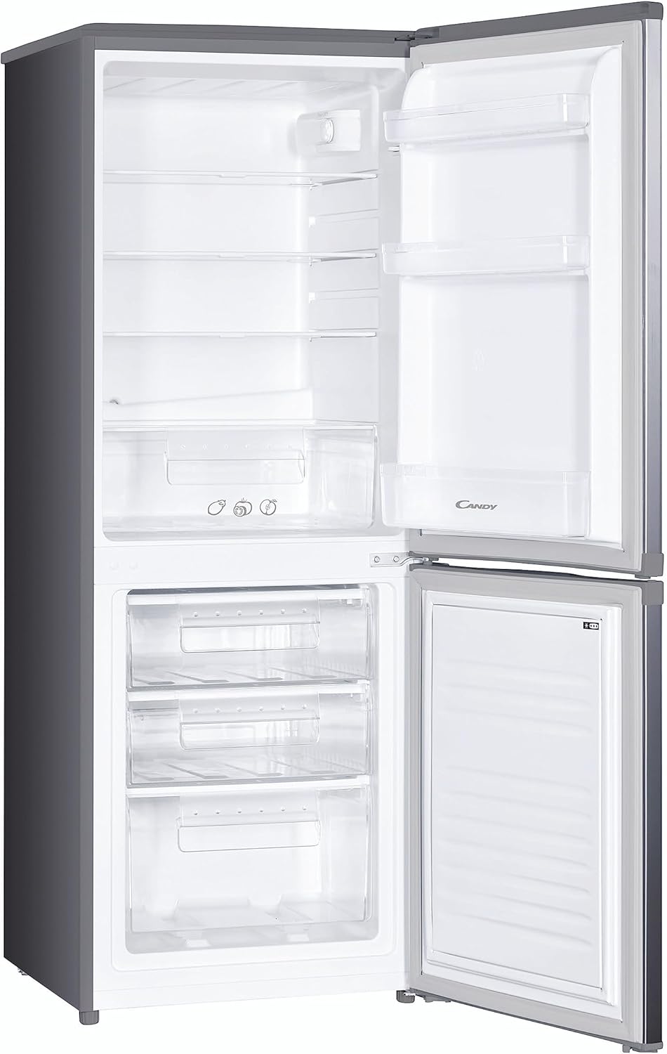 Frigorifero Con Congelatore Libera Installazione Candy CHCS 514EX 207L Classe E Acciaio inox