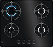 Piano Cottura a Gas Da Incasso Gas on Glass Electrolux EGG64272K Nero 60 cm 4 Fornello(i)