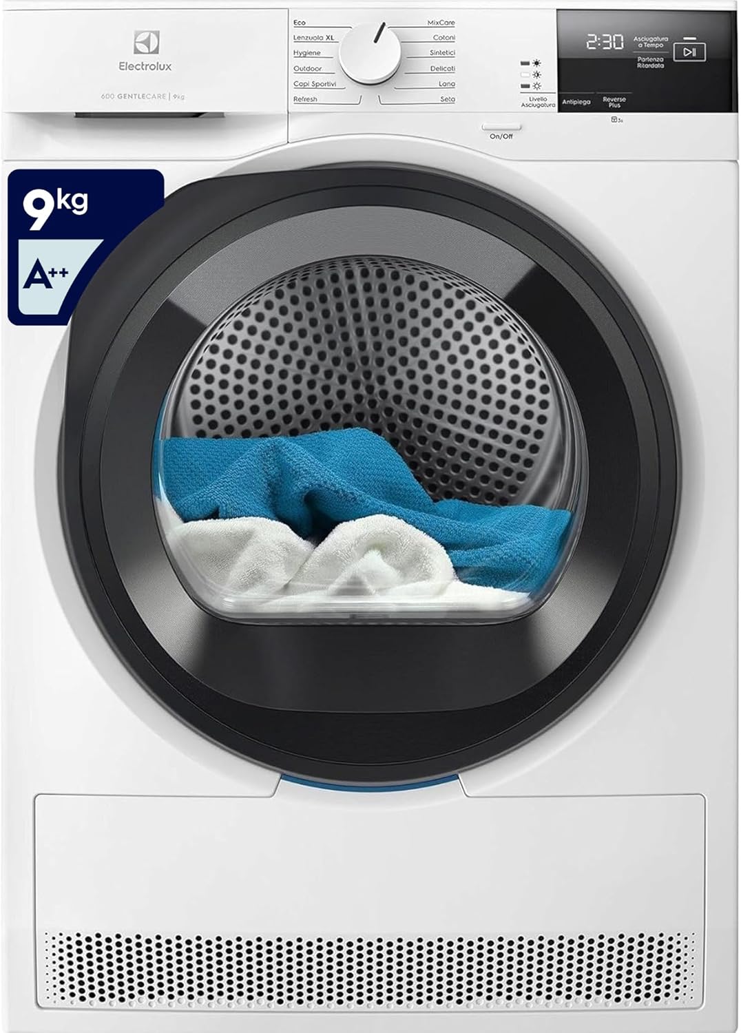 Asciugatrice Libera Installazione Caricamento Frontale Electrolux GentleCare 600 EW6H292G 9 kg Bianco Classe D