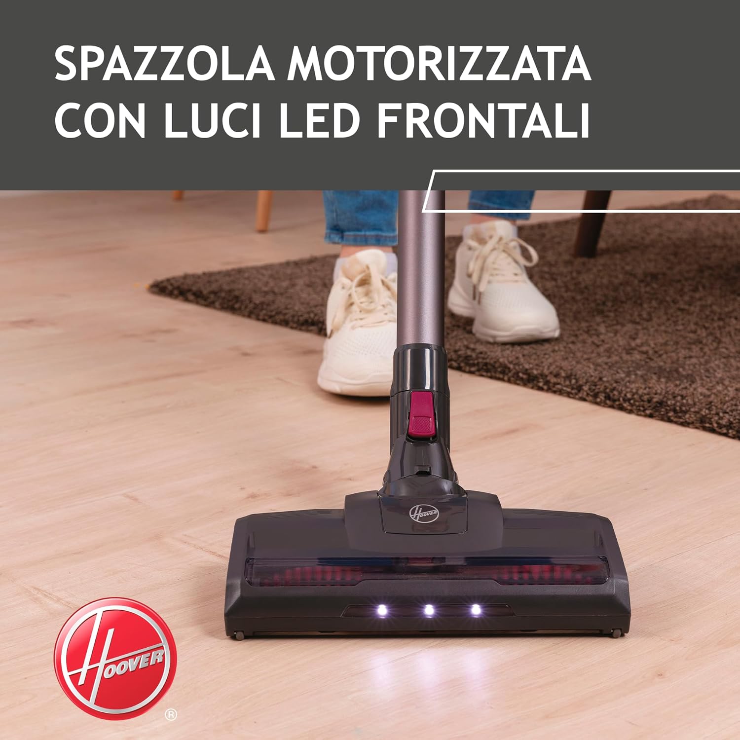 Scopa Elettrica Senza Filo Hoover HF110P 011 170W 0,9 Litri Magenta
