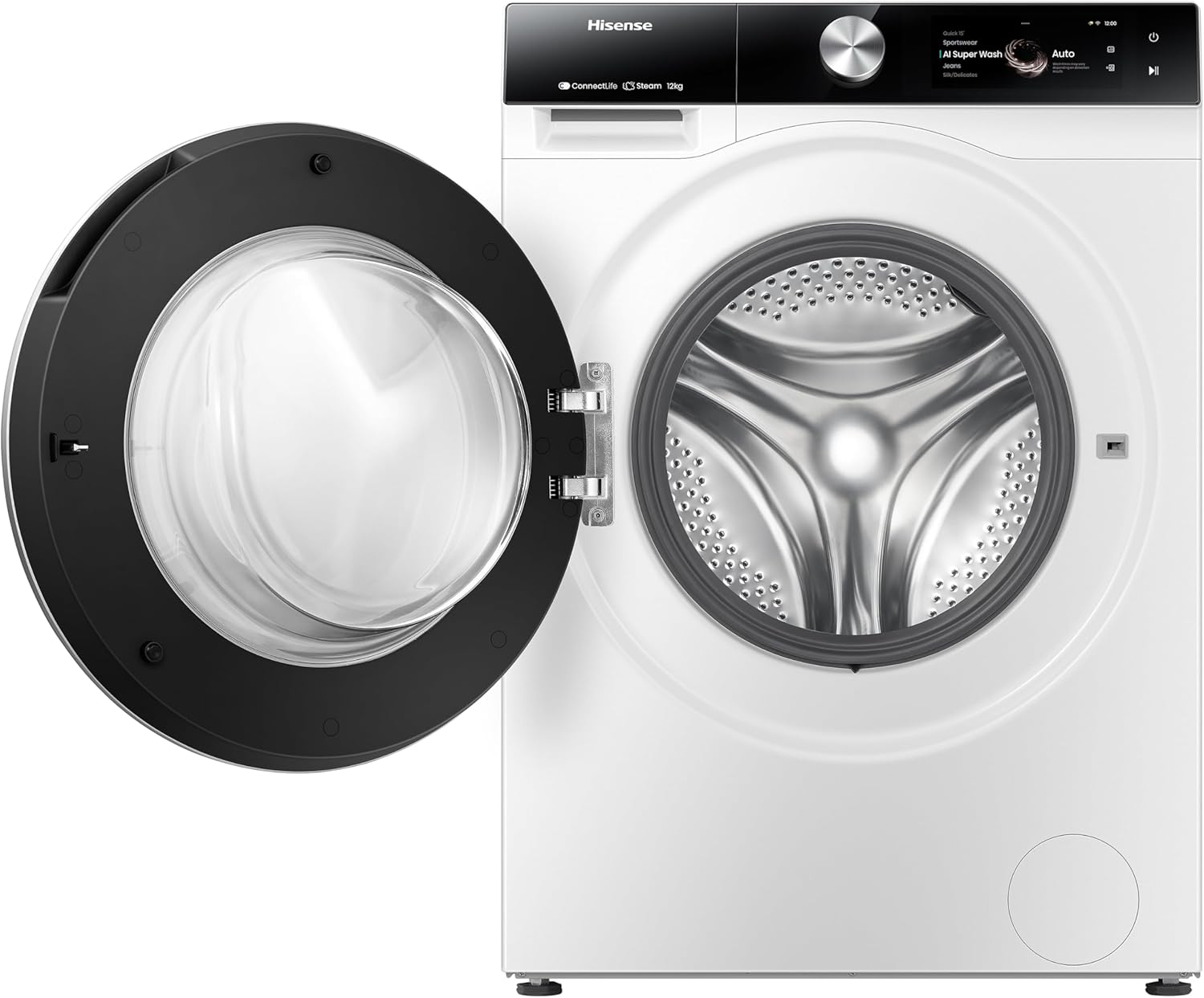 Lavatrice Libera Installazione Caricamento Frontale Hisense WF7S1247BW 12 kg 1400 Giri/min Bianco Classe A
