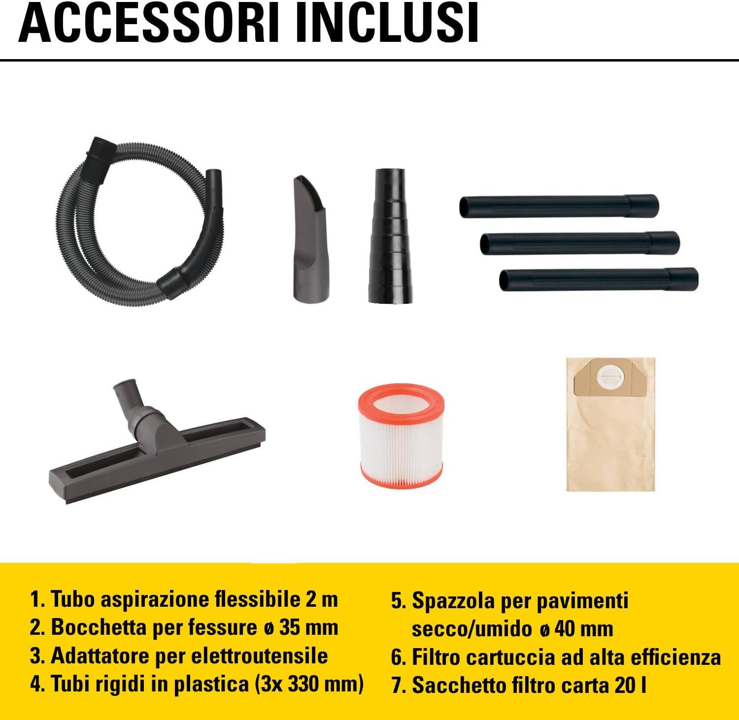STANLEY Aspiratore Solidi e Liquidi Modello SXVC20PTE 1,2 kW Da 20L