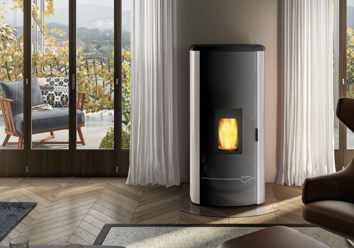 Termostufa a Pellet Palazzetti Ecofire Mirella Idro 15 Kw - Vari Colori