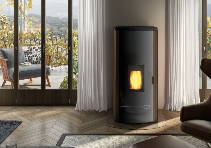 Termostufa a Pellet Palazzetti Ecofire Mirella Idro 15 Kw - Vari Colori