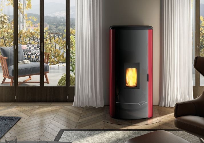 Termostufa a Pellet Palazzetti Ecofire Mirella Idro 15 Kw - Vari Colori