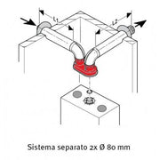 Kit scarico fumi sdoppiato per caldaie Ferroli a condensazione