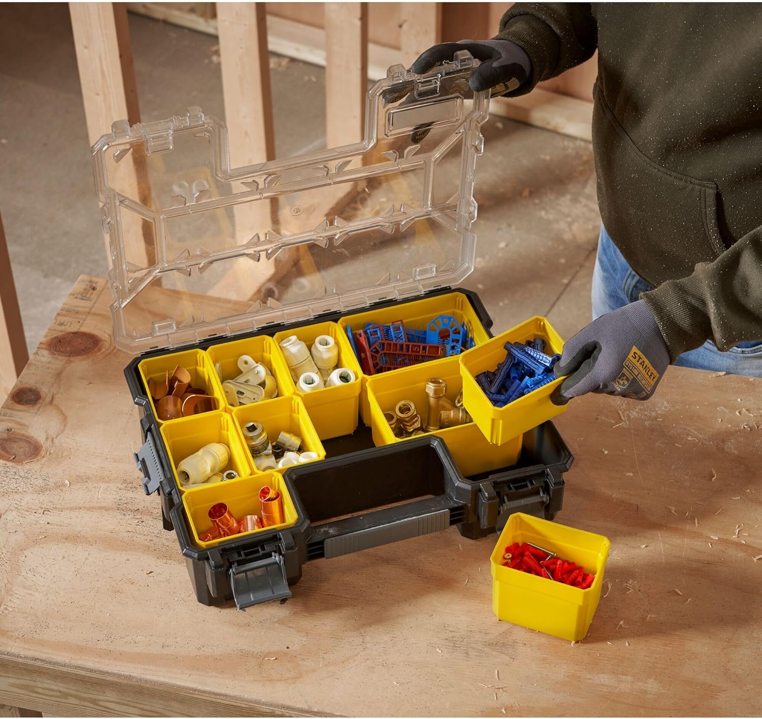 STANLEY Organizer Professionale Profondo a 10 Scomparti FatMax