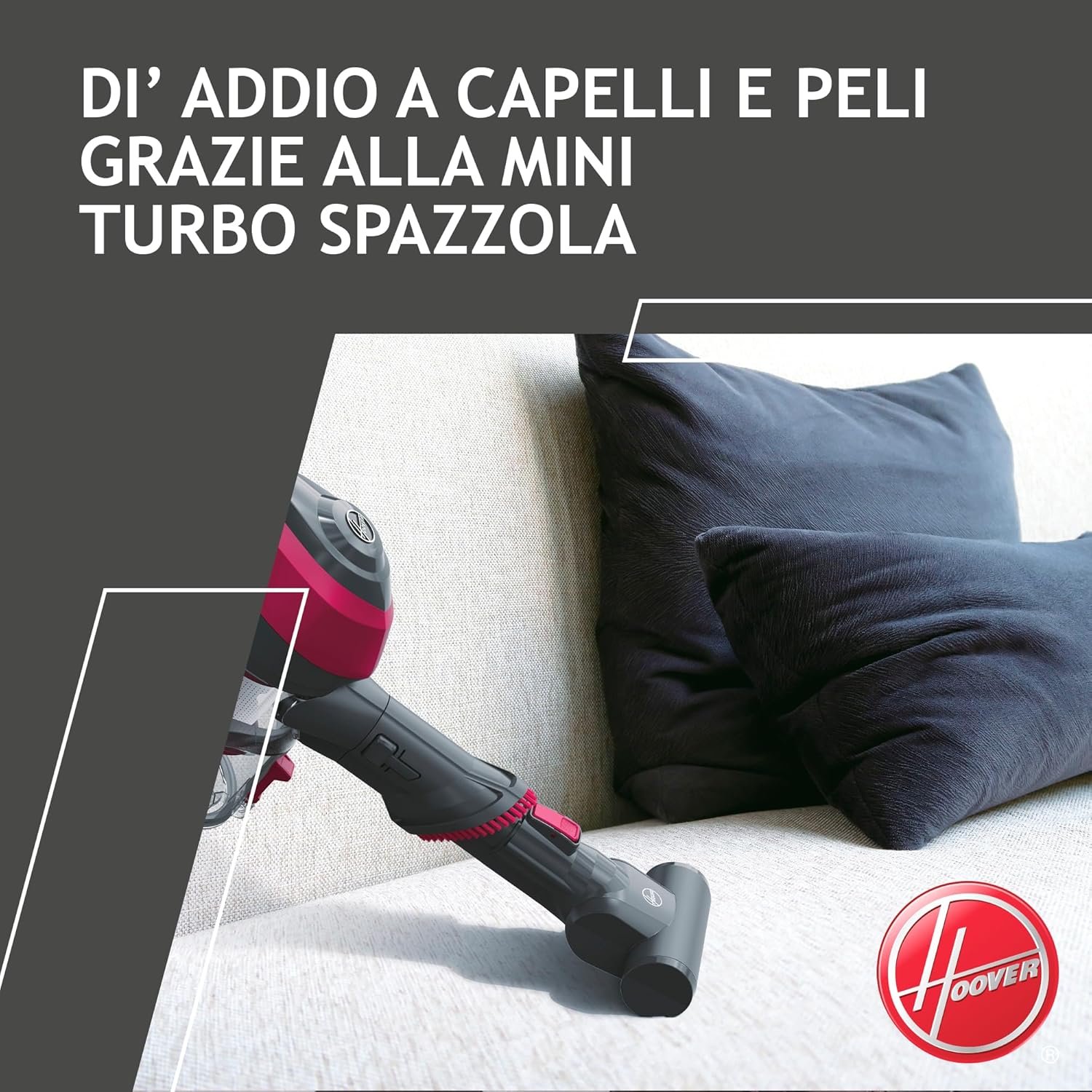 Scopa Elettrica Senza Filo Hoover HF110P 011 170W 0,9 Litri Magenta