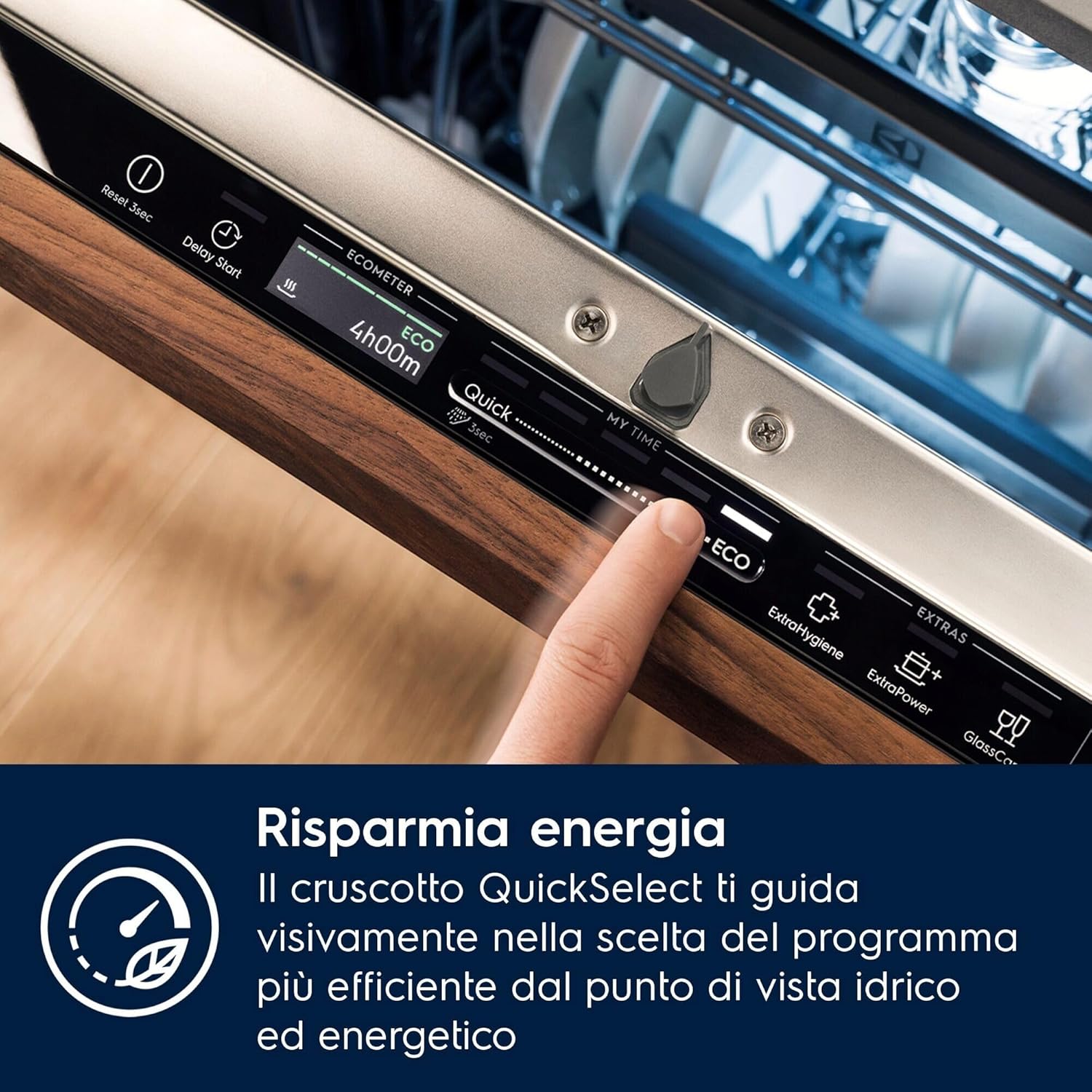 Lavastoviglie Da Incasso A Scomparsa Totale Electrolux Serie 600 EES69400L 15 Coperti Classe C