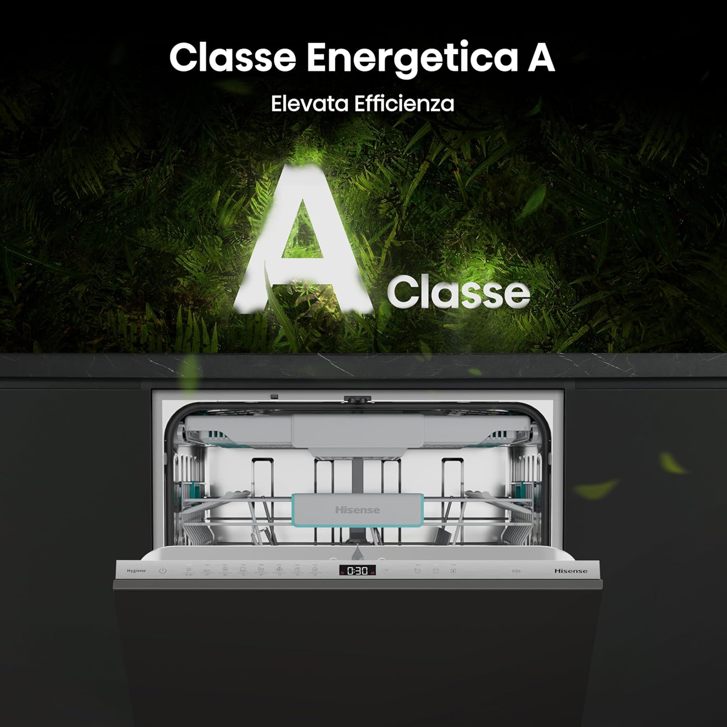 Lavastoviglie Da Incasso a Scomparsa Totale Hisense HV16A 16 coperti Classe A