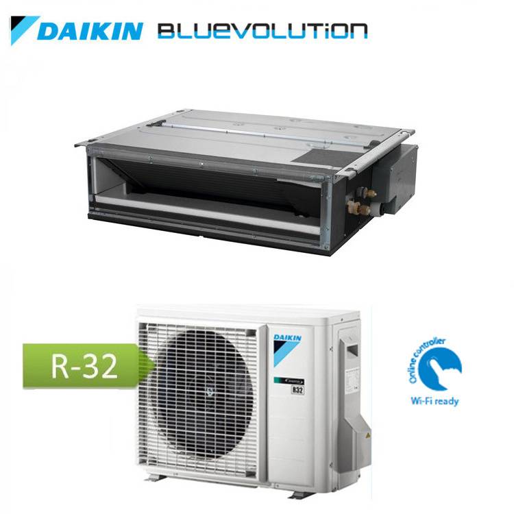Condizionatore Daikin Bluevolution Inverter Canalizzato Ultrapiatto 9000 BTU WI-FI Ready R-32 FDXM25F3