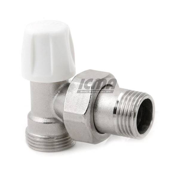 VALVOLA ANGOLO ICMA 3/8" M24 PER TUBO FERRO BIANCA