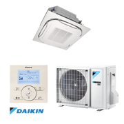 Condizionatore Climatizzatore Daikin Bluevolution R-32 a Cassetta Round Flow Mini Sky FCAG35B 12000 BTU Wi-Fi Optional - Con Comando a Filo e Griglia
