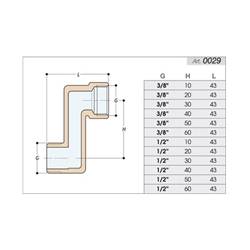 ECCENTRICO DA 3/8" PER RADIATORE  VARI CM