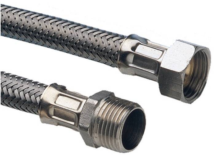 FLESSIBILI M/F INOX ATTACCO MASCHIO PROLUNGATO