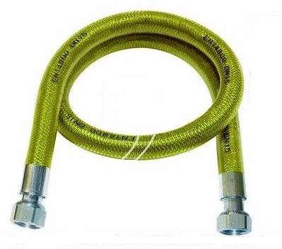 TUBO FLESSIBILE GAS IN ACCIAIO INOX 1/2' F/F RIVESTITO IN PVC
