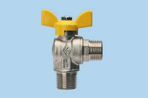 Rubinetto angolo a gas M/F con leva a farfalla 1/2"