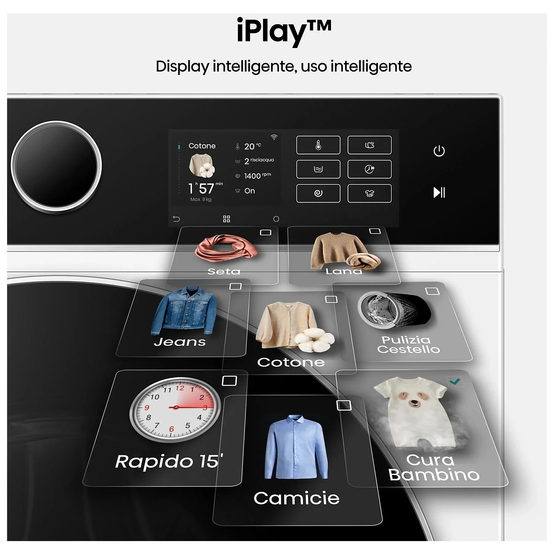 Lavatrice Libera Installazione Caricamento Frontale Hisense WF5I8043BWF 8 kg 1400 Giri/min Bianco Classe A