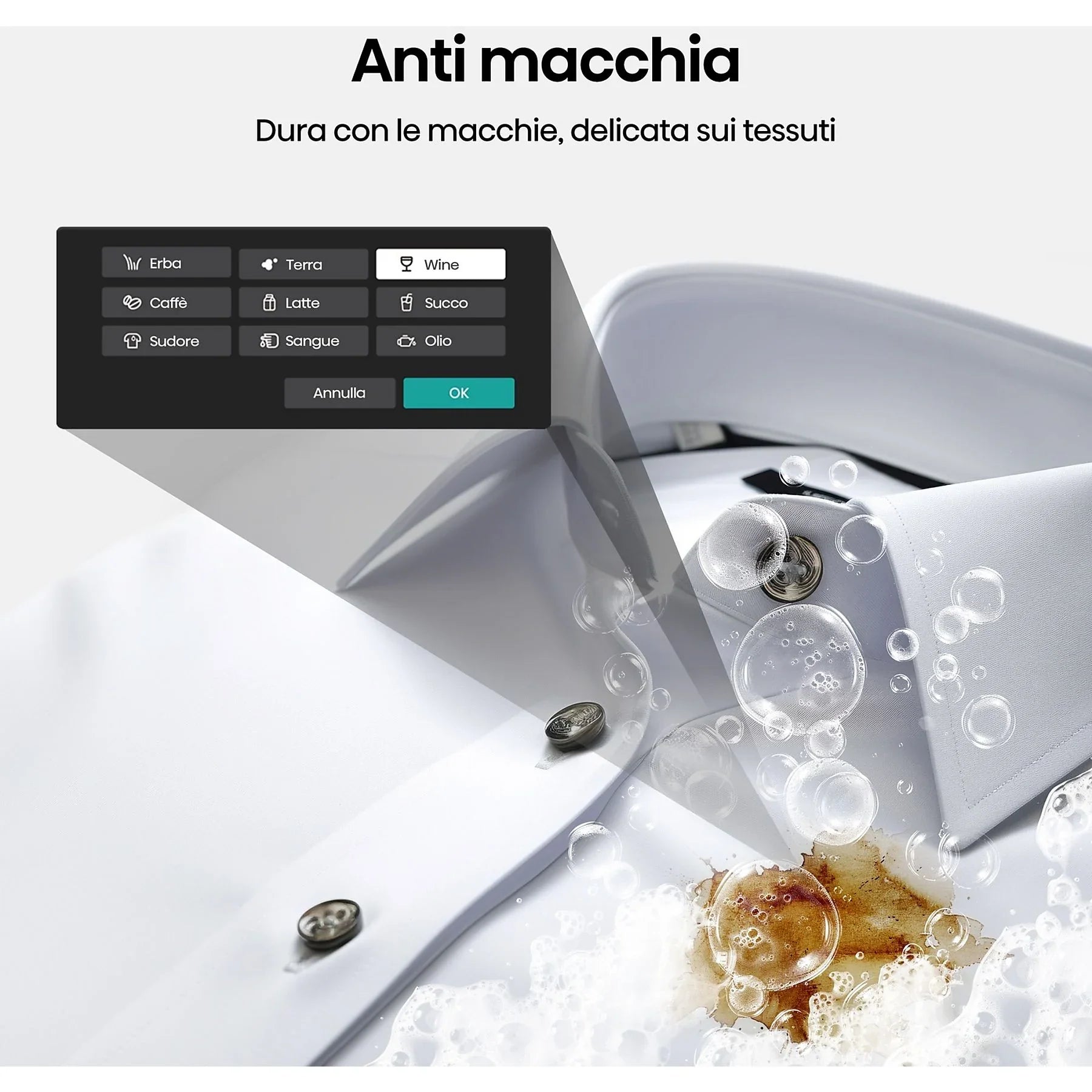 Lavatrice Libera Installazione Caricamento Frontale Hisense WF5I8043BWF 8 kg 1400 Giri/min Bianco Classe A