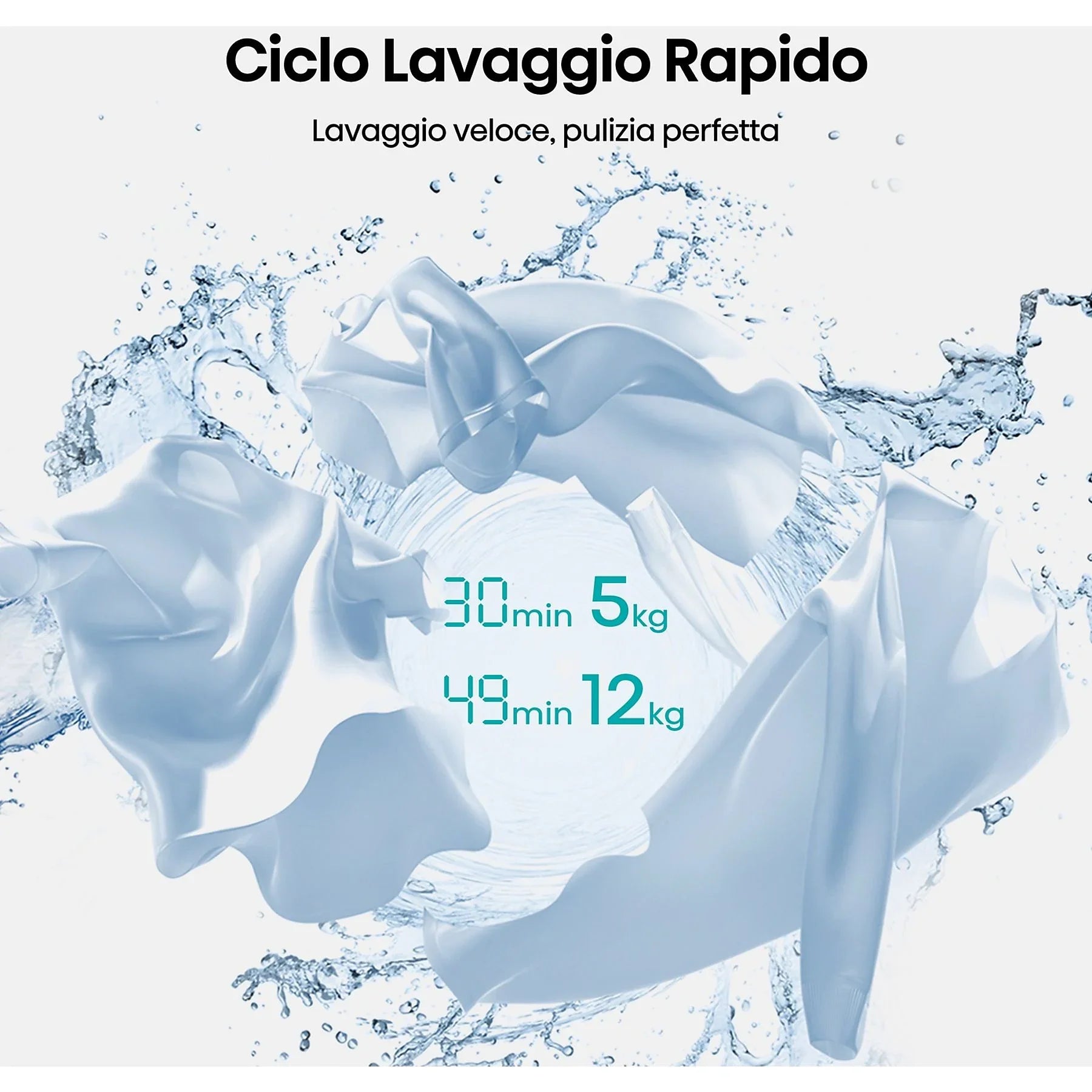 Lavatrice Libera Installazione Caricamento Frontale Hisense WF5I8043BWF 8 kg 1400 Giri/min Bianco Classe A