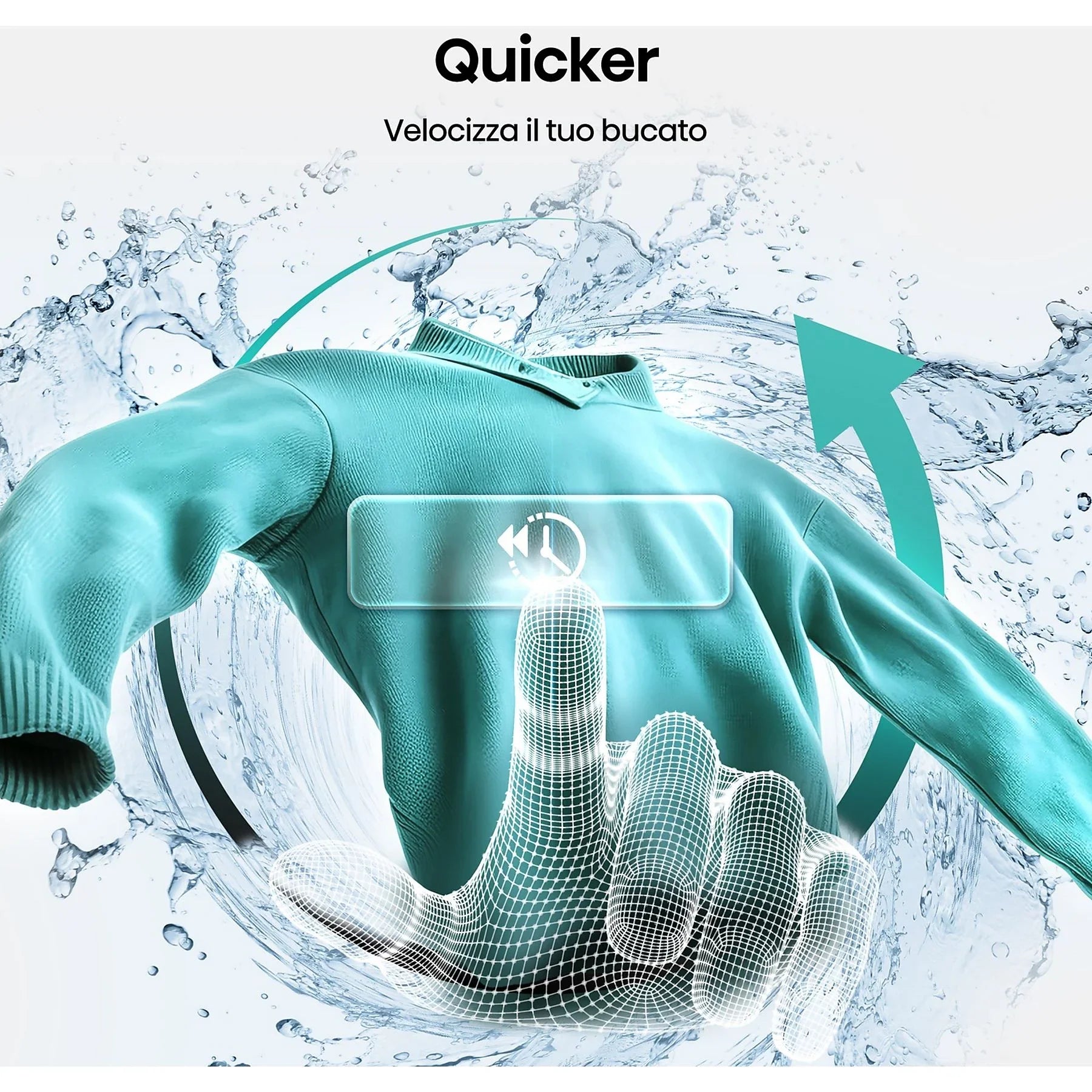 Lavatrice Libera Installazione Caricamento Frontale Hisense WF5I8043BWF 8 kg 1400 Giri/min Bianco Classe A