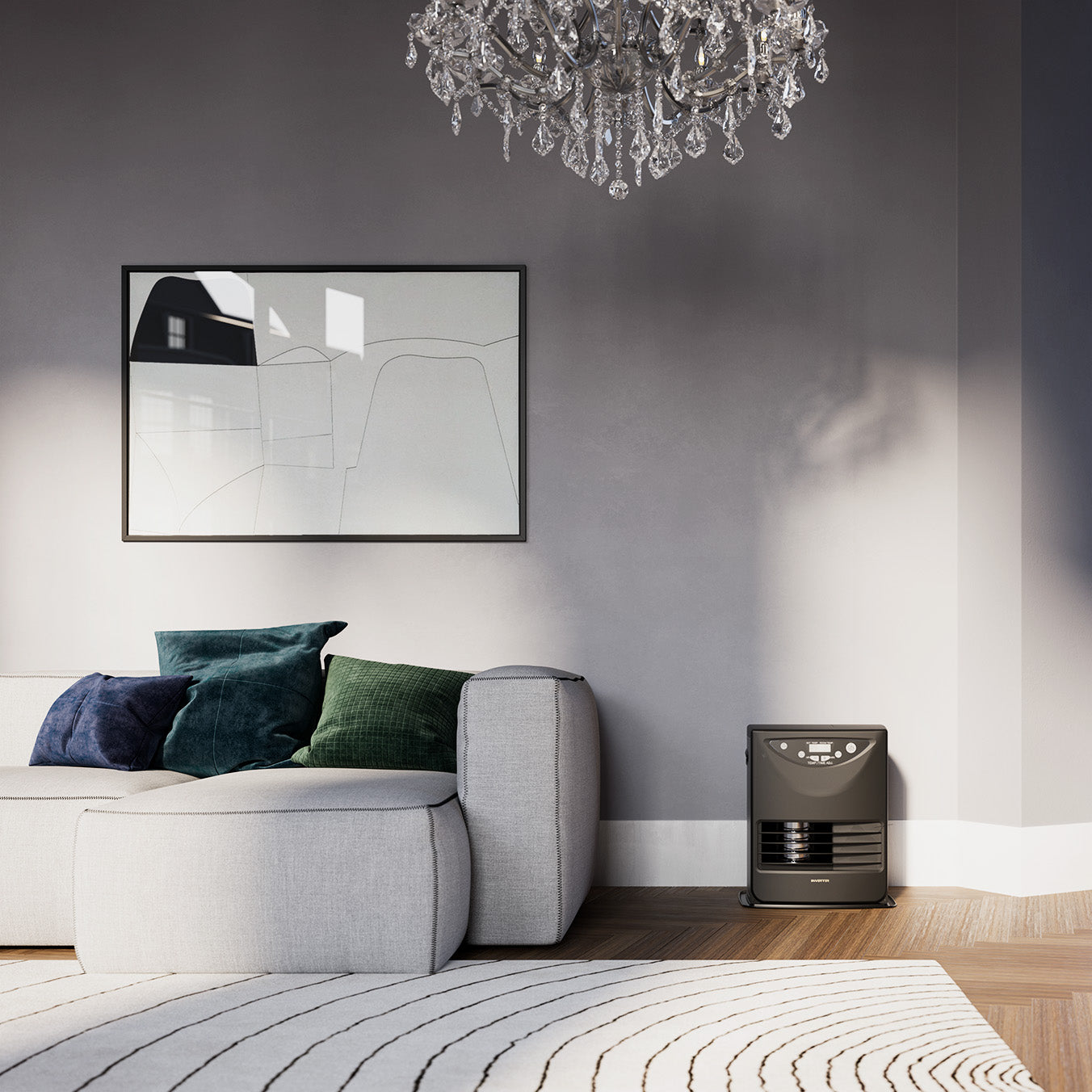 TECNO AIR SYSTEM Stufa Elettronica Ventilata Inverter Modello 3026 - Colore Grigio
