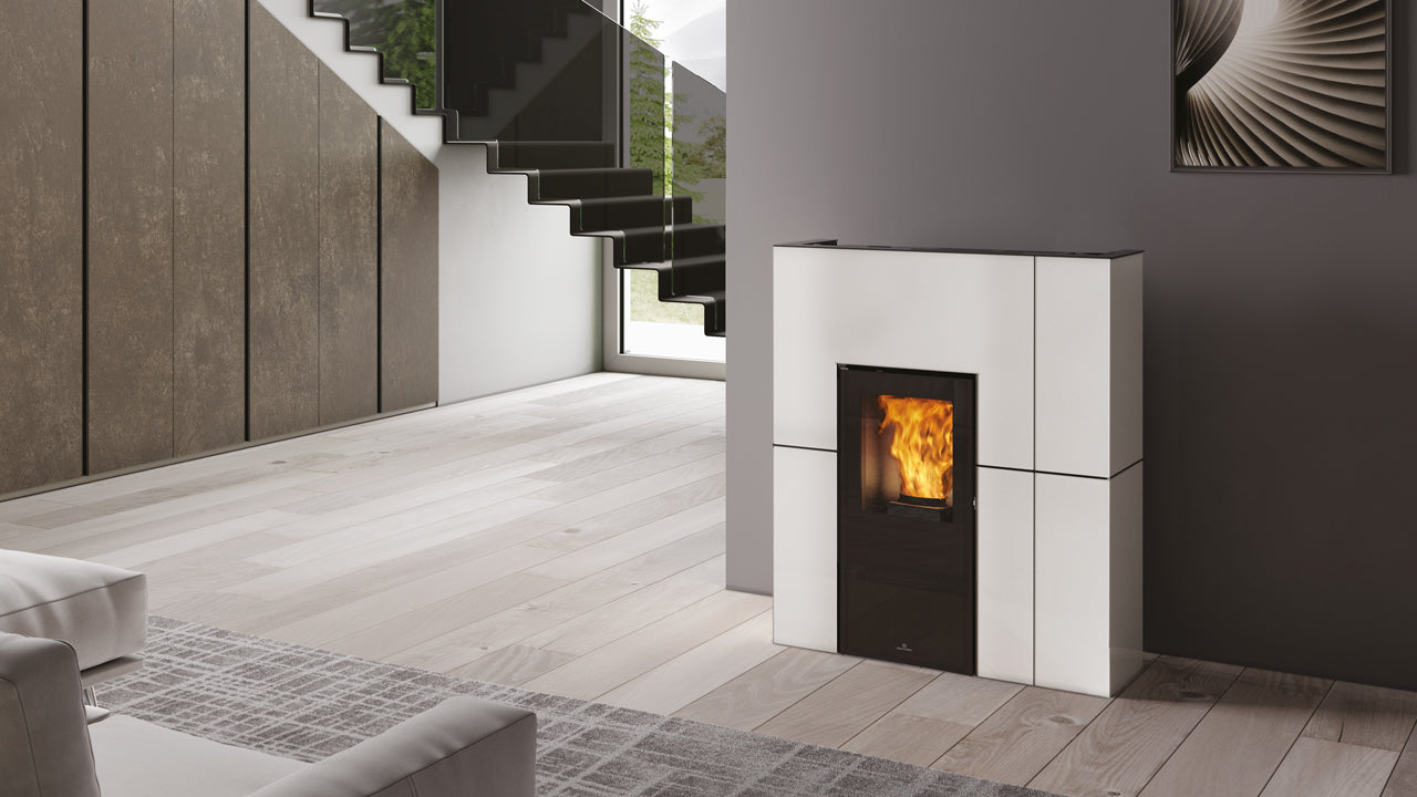 Termostufa a Pellet EdilKamin Modello Blade H 15 Evo Da 15 Kw - Vari Colori
