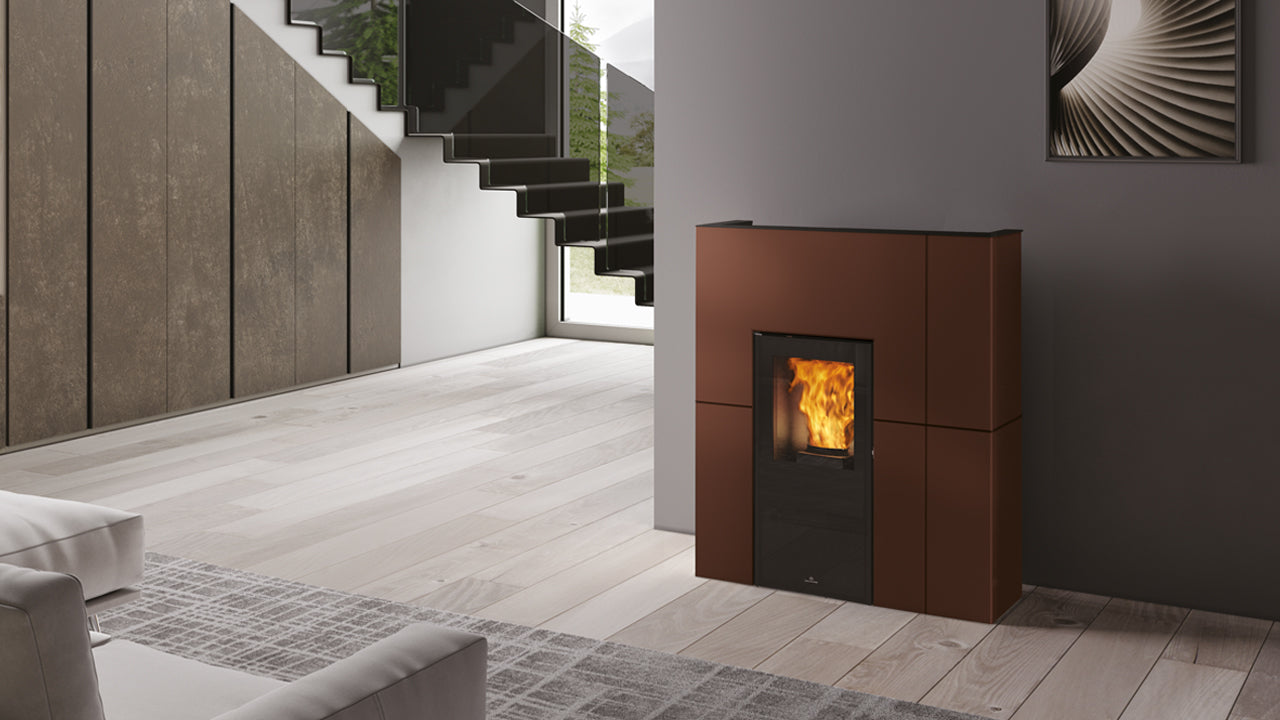 Termostufa a Pellet EdilKamin Modello Blade H 15 Evo Da 15 Kw - Vari Colori