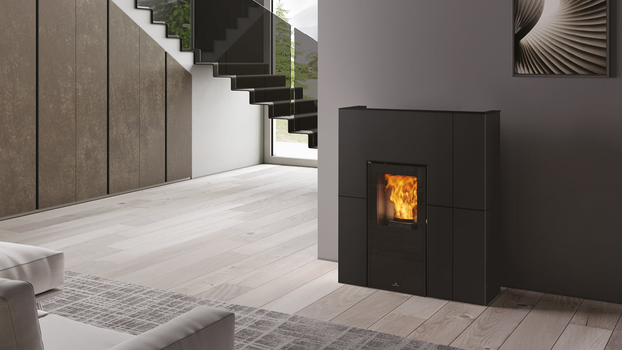 Termostufa a Pellet EdilKamin Modello Blade H 15 Evo Da 15 Kw - Vari Colori