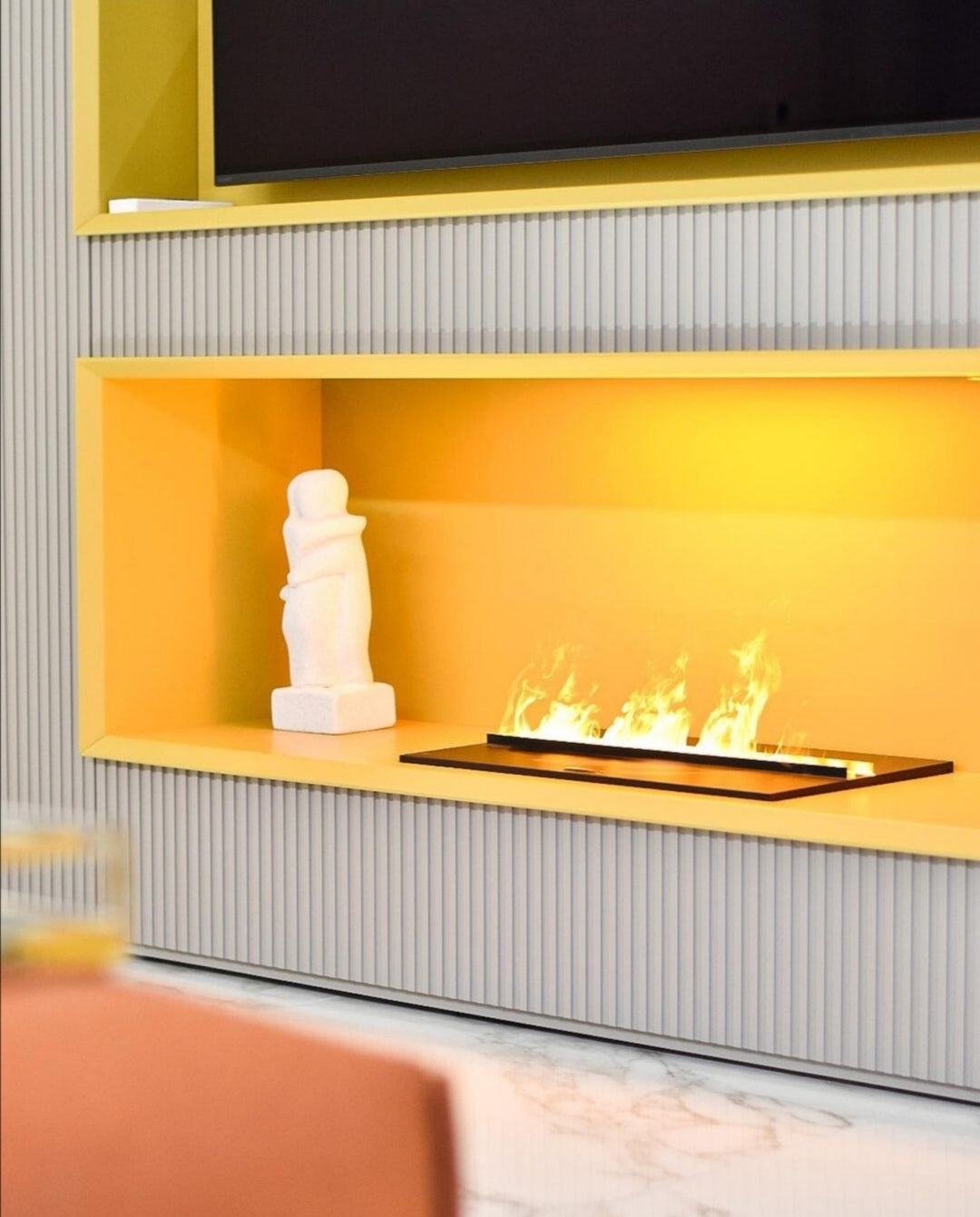 Camino Elettrico ad Acqua MaisonFire Modello BRACE 50 Multicolore (Idraulico) - Dimplex - distribuito da MaisonFire con Garanzia Italia