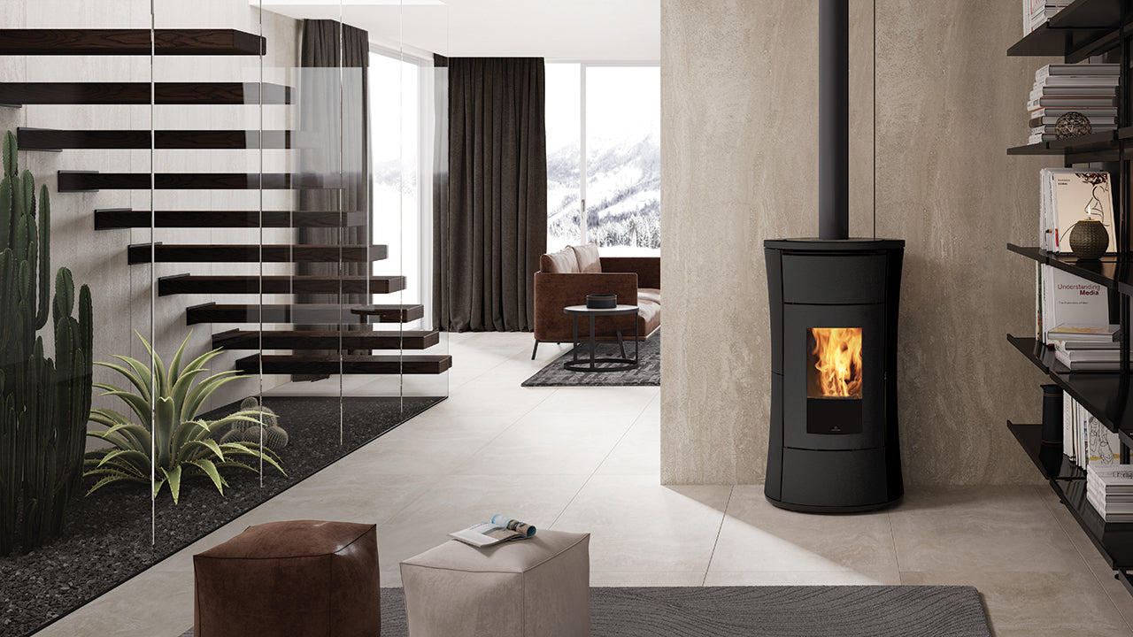 Stufa a Pellet Canalizzabile EdilKamin Modello Cherie 9+ Evo TOP Da 9 Kw - Vari Colori
