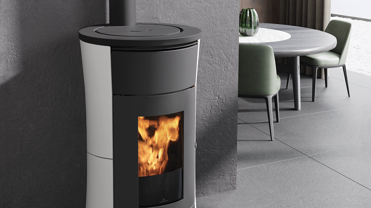 Stufa a Pellet Canalizzabile EdilKamin Modello Cherie 11++ Evo BACK Da 11 Kw - Vari Colori
