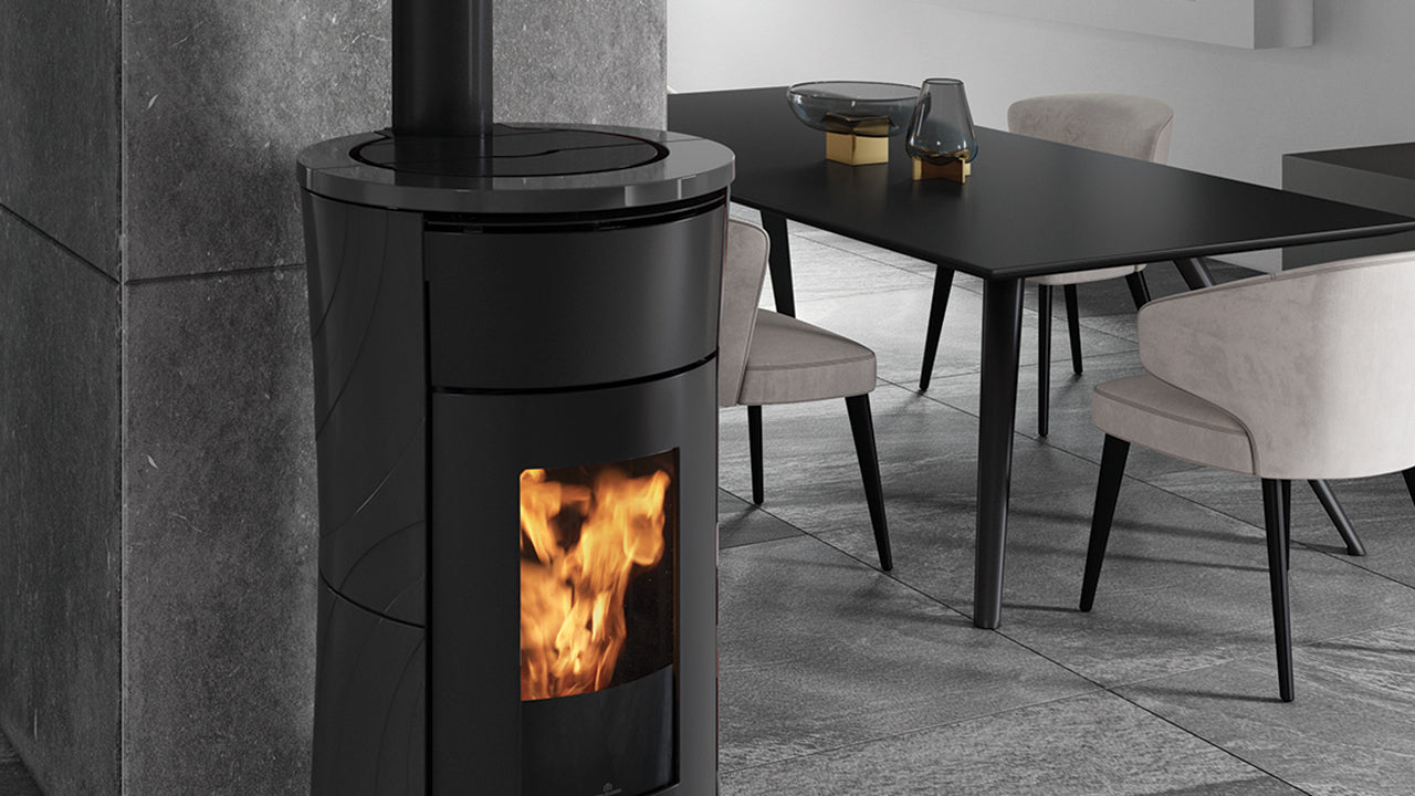 Stufa a Pellet Canalizzabile EdilKamin Modello Cherie 11++ Evo BACK Da 11 Kw - Vari Colori