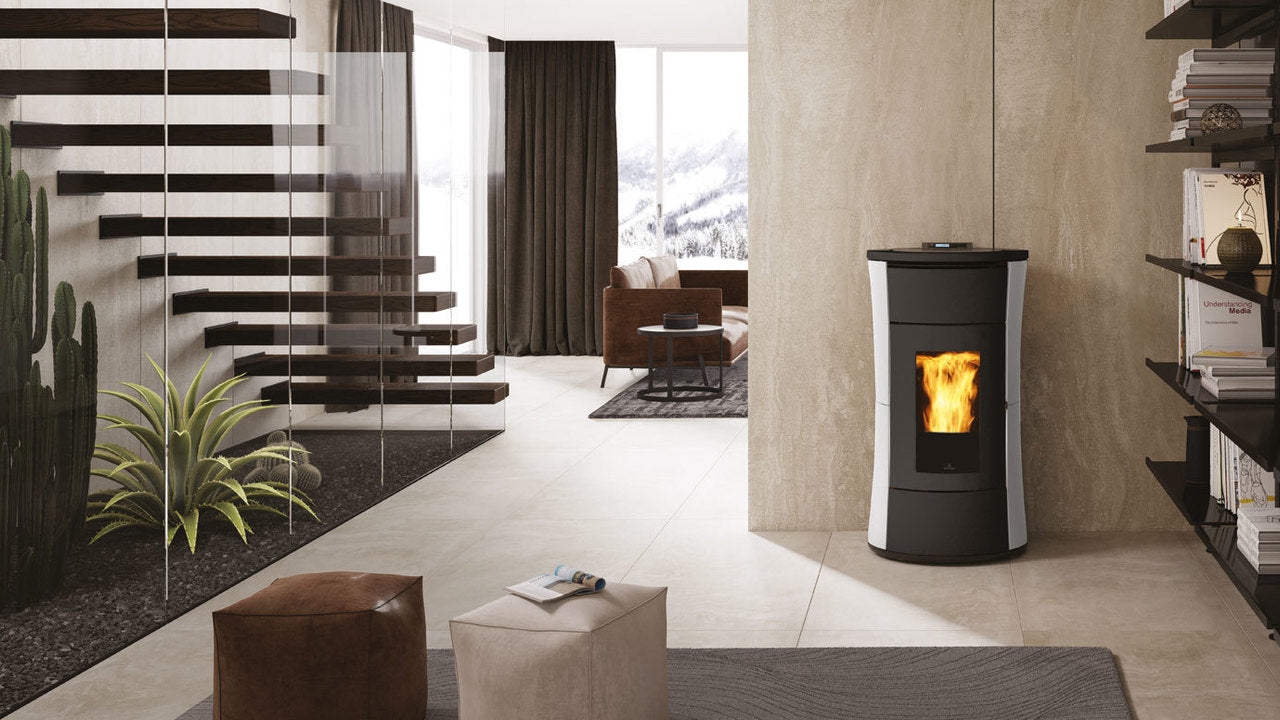Termostufa a Pellet EdilKamin Modello Cherie H 10 Evo Da 10,5 Kw - Vari Colori