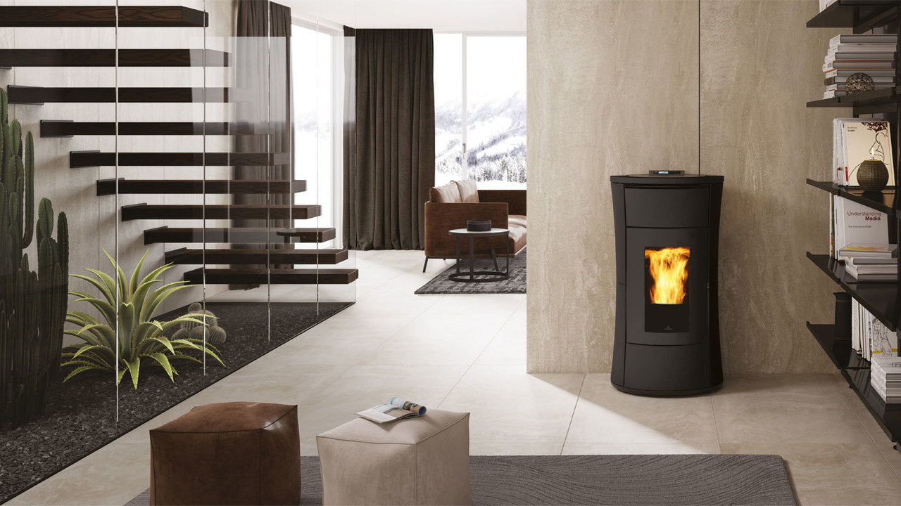Termostufa a Pellet EdilKamin Modello Cherie H 14 Evo Da 14,2 Kw - Vari Colori