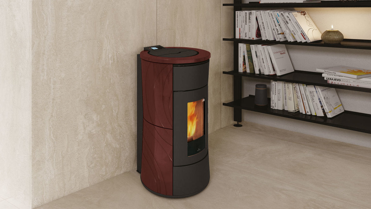 Termostufa a Pellet EdilKamin Modello Cherie H 14 Evo Da 14,2 Kw - Vari Colori