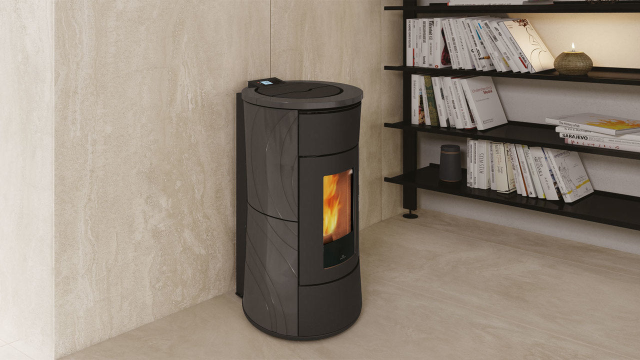 Termostufa a Pellet EdilKamin Modello Cherie H 14 Evo Da 14,2 Kw - Vari Colori