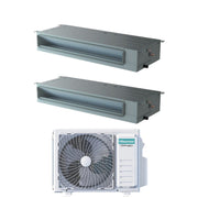 Condizionatore Climatizzatore Hisense Dual Split Inverter Canalizzato ADT 18000+18000 Con 3AMW72U4RJC Wi-Fi Optional - Comando Incluso